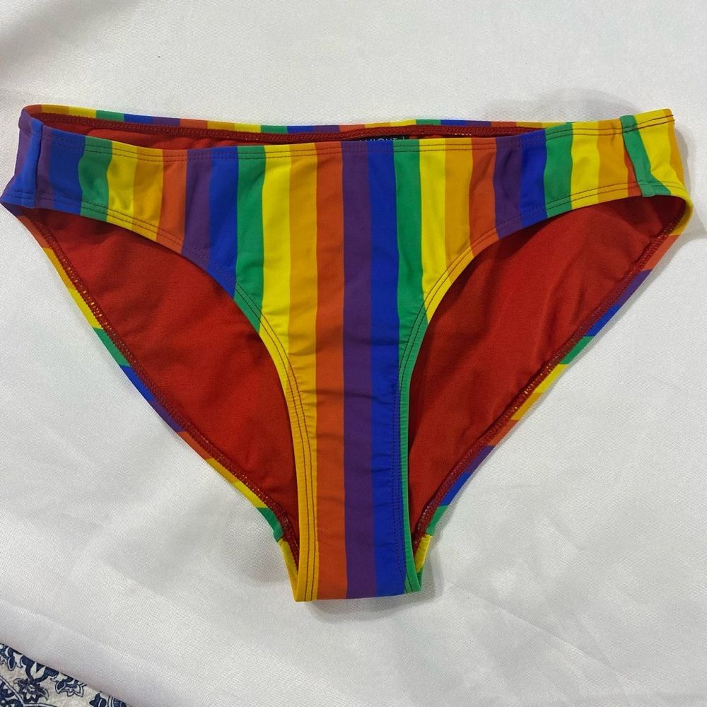 Midnight Hour Rainbow Thigh high Swim bottoms Size Medium